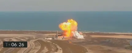 Momento de la explosión de la aeronave de SpaceX Momento de la explosión de la aeronave de SpaceX