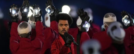 The Weeknd en su actuación de la Super Bowl