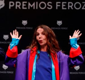 La actriz Victoria Abril al recibir el Premio Feroz de Honor de 2021 La actriz Victoria Abril al recibir el Premio Feroz de Honor de 2021
