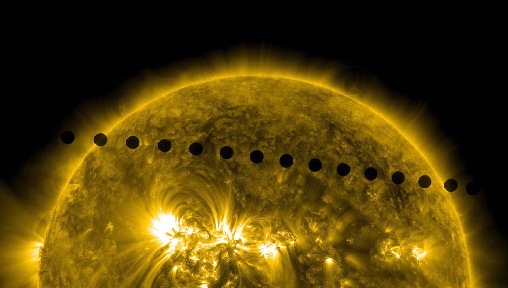 Venus en su recorrido alrededor del Sol
