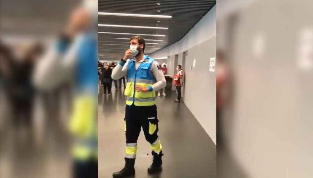 Jorge, el enfermero del discurso viral del Wanda