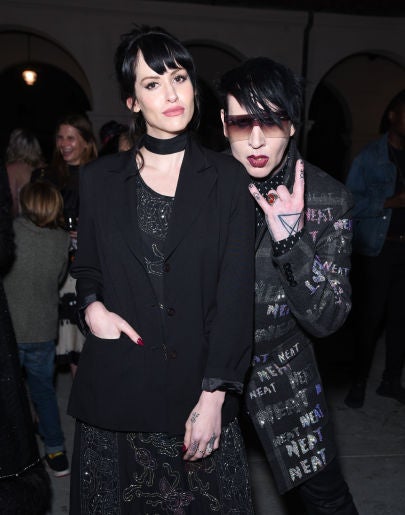 Lindsay Usich y Marilyn Manson Lindsay Usich y Marilyn Manson