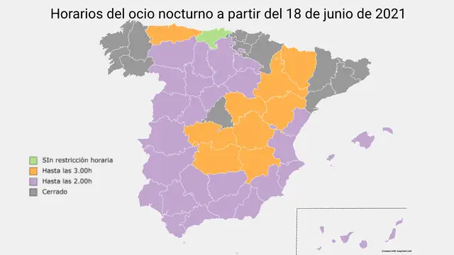 Horarios del ocio nocturno