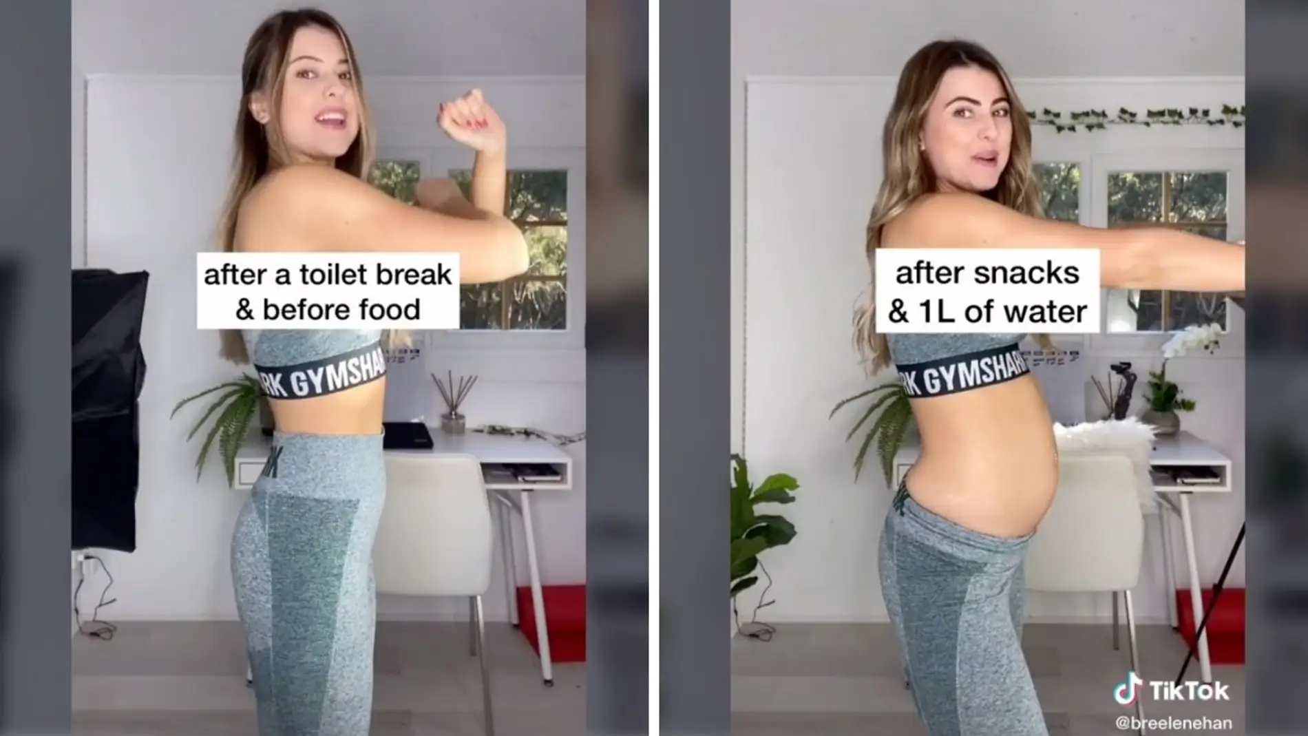 Esta tiktoker muestra en un vídeo cómo cambia su cuerpo a lo largo del día