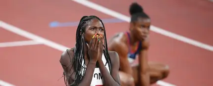 La atleta Christine Mboma La atleta Christine Mboma