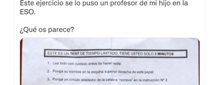 El test viral para ni&ntilde;os de ESO que deber&aacute;s resolver en tres minutos