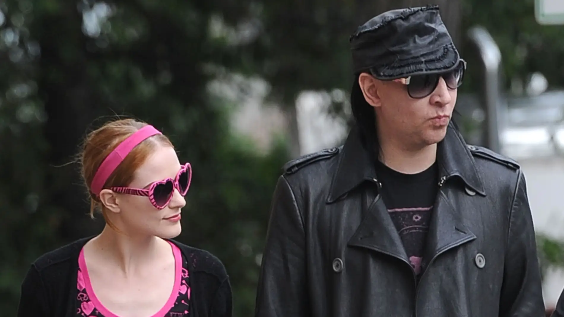 Evan Rachel Wood y Marilyn Manson, en 2010