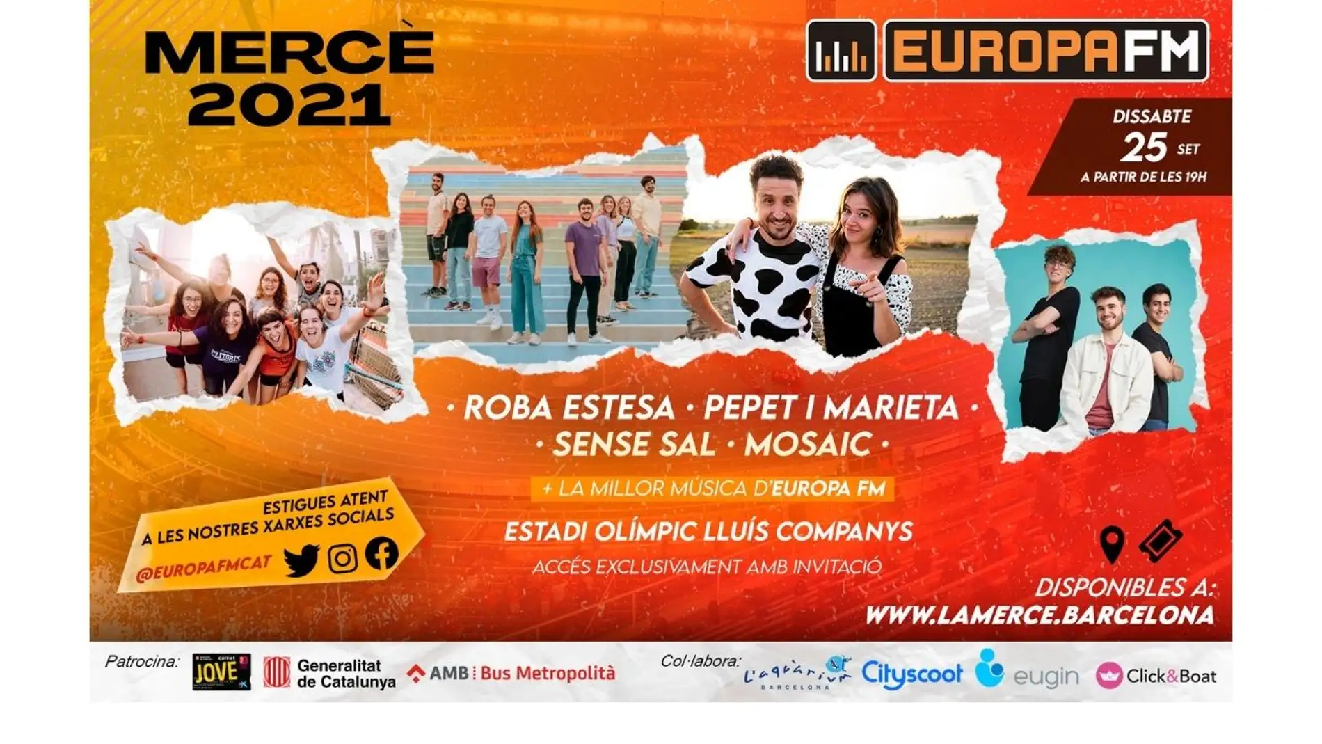 Consigue invitaciones para disfrutar de las fiestas de La Mercè 2021 en el escenario Europa FM Consigue invitaciones para disfrutar de las fiestas de La Mercè 2021 en el escenario Europa FM
