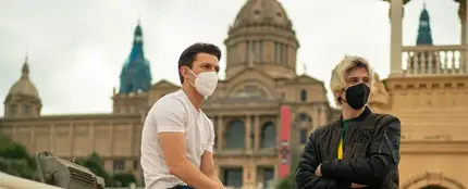 Tom Holland y El Rubius durante el rodaje Tom Holland y El Rubius durante el rodaje