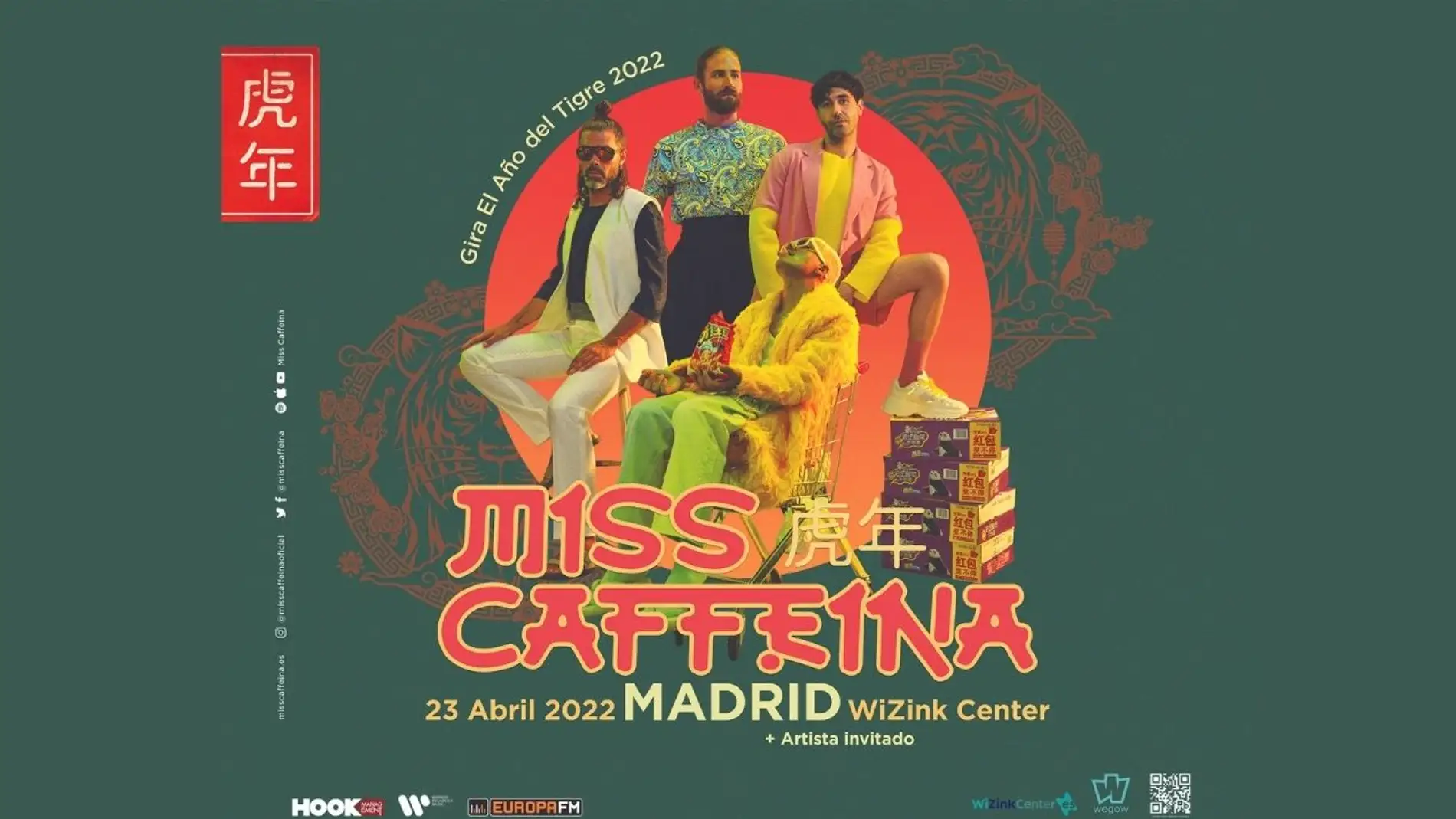 Miss Caffeina presenta su gira 'El Año del Tigre 2022' con Europa FM como emisora oficial 