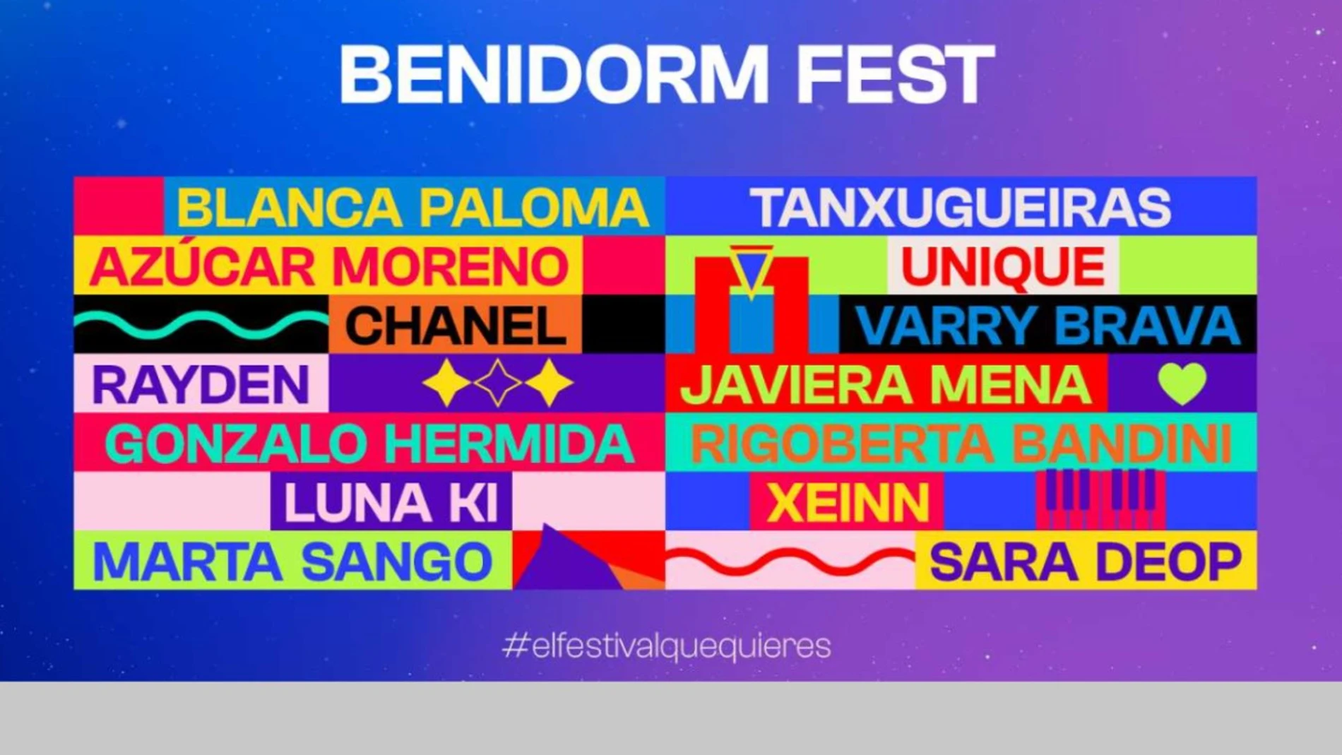 El orden de actuaciones de las semifinales de Benidorm Fest El orden de actuaciones de las semifinales de Benidorm Fest
