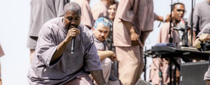 El rapero Kanye West durante una de sus actuaciones