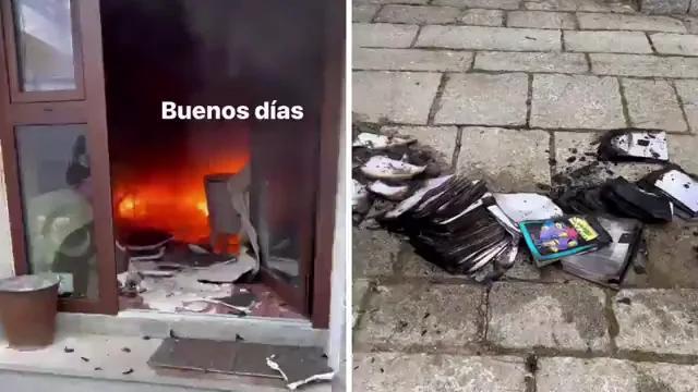 Miguel Herrán graba cómo su casa está siendo devorada por las llamas Miguel Herrán graba cómo su casa está siendo devorada por las llamas