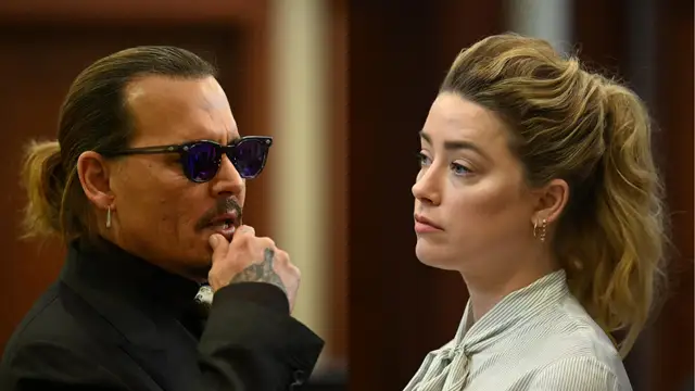 Johnny Depp y Amber Heard, en el juicio