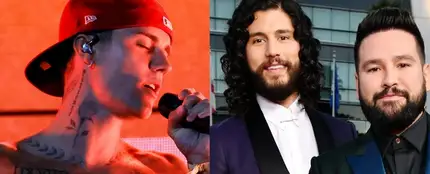El cantante Justin Bieber y el dúo Dan + Shay El cantante Justin Bieber y el dúo Dan + Shay