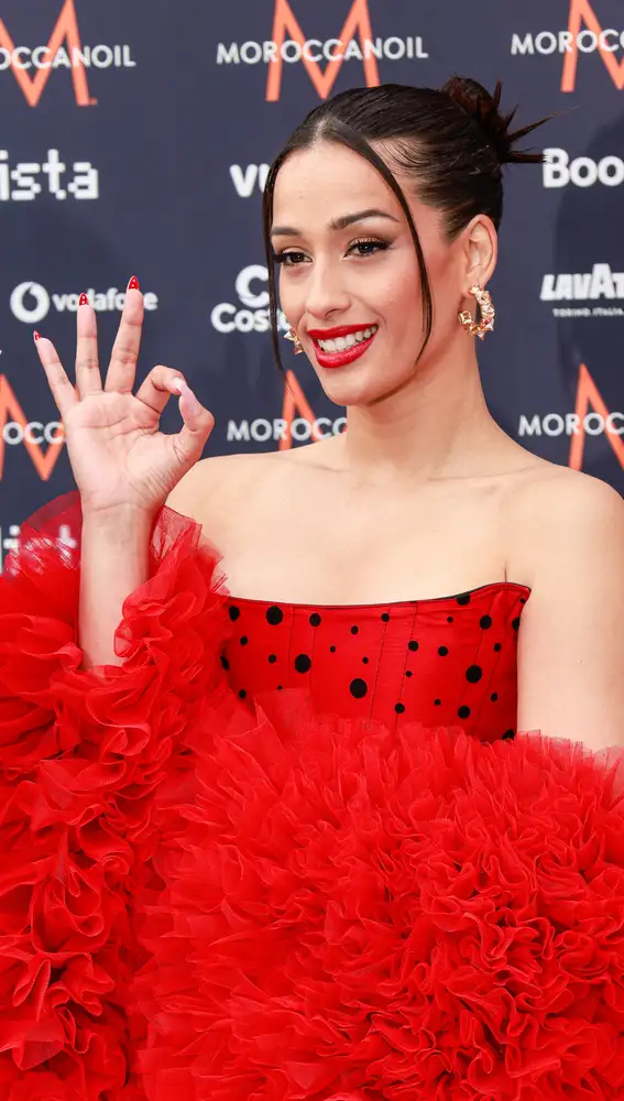 Chanel posa en la alfombra roja de la fiesta de apertura de Eurovisión 2022