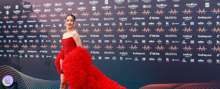 Chanel, en la alfombra turquesa de Eurovisión 2022