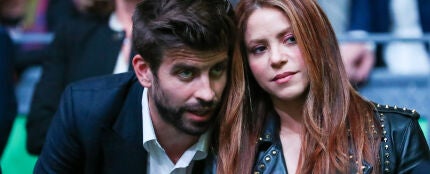 Piqué y Shakira, en un partido de la Caja Mágica en noviembre de 2019.