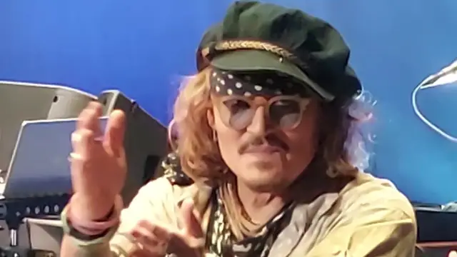 Johnny Depp, durante su actuación el 31 de mayo en Londres