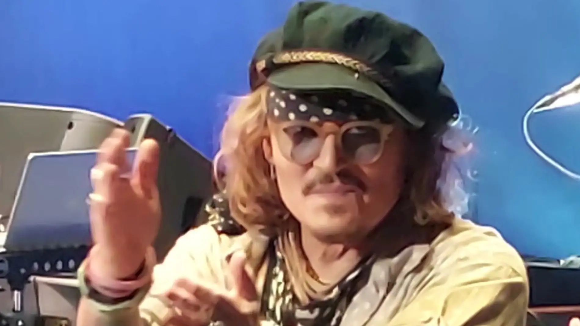 Johnny Depp, durante su actuación el 31 de mayo en Londres