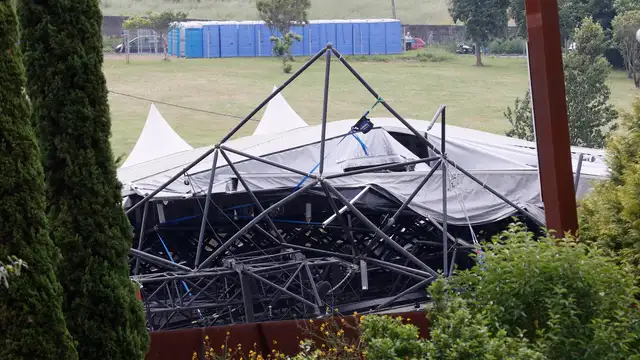 La estructura metálica que se ha derrumbado