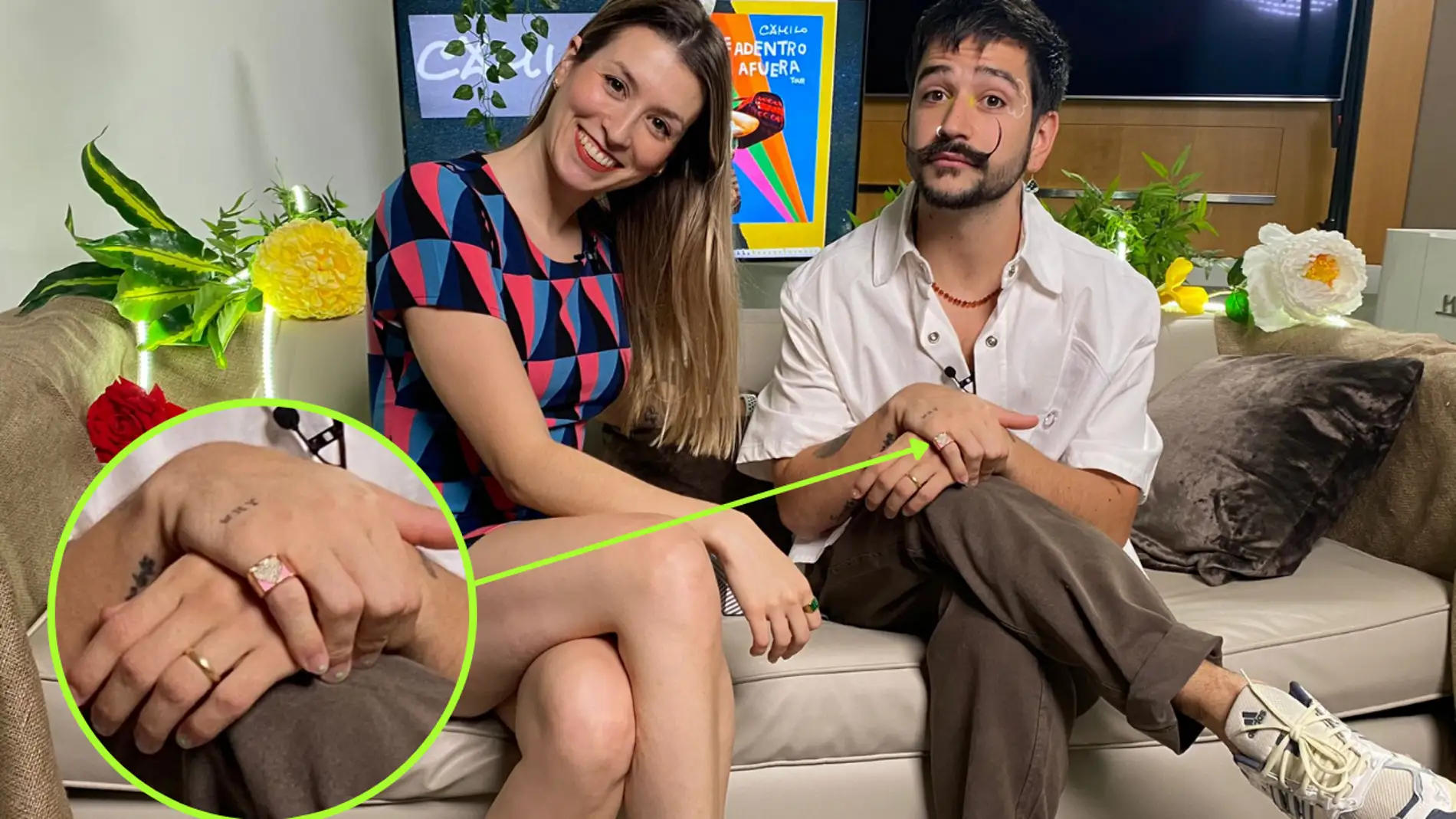 Camilo, con el anillo de Eva Soriano tras su entrevista en 'Cuerpos especiales'