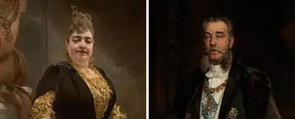 Retratos de los Marqueses de Linares, por Francisco Pradilla Retratos de los Marqueses de Linares, por Francisco Pradilla