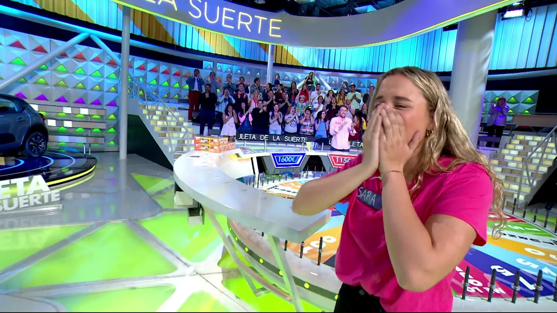 La alegr&iacute;a de Sara al llevarse el coche en &lsquo;La ruleta de la suerte&rsquo;: &ldquo;Jorge, por favor, me va a dar algo&rdquo;