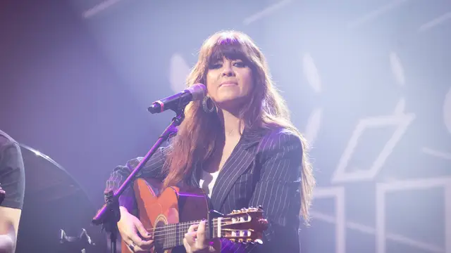 La cantante Vanesa Martín en uno de sus conciertos