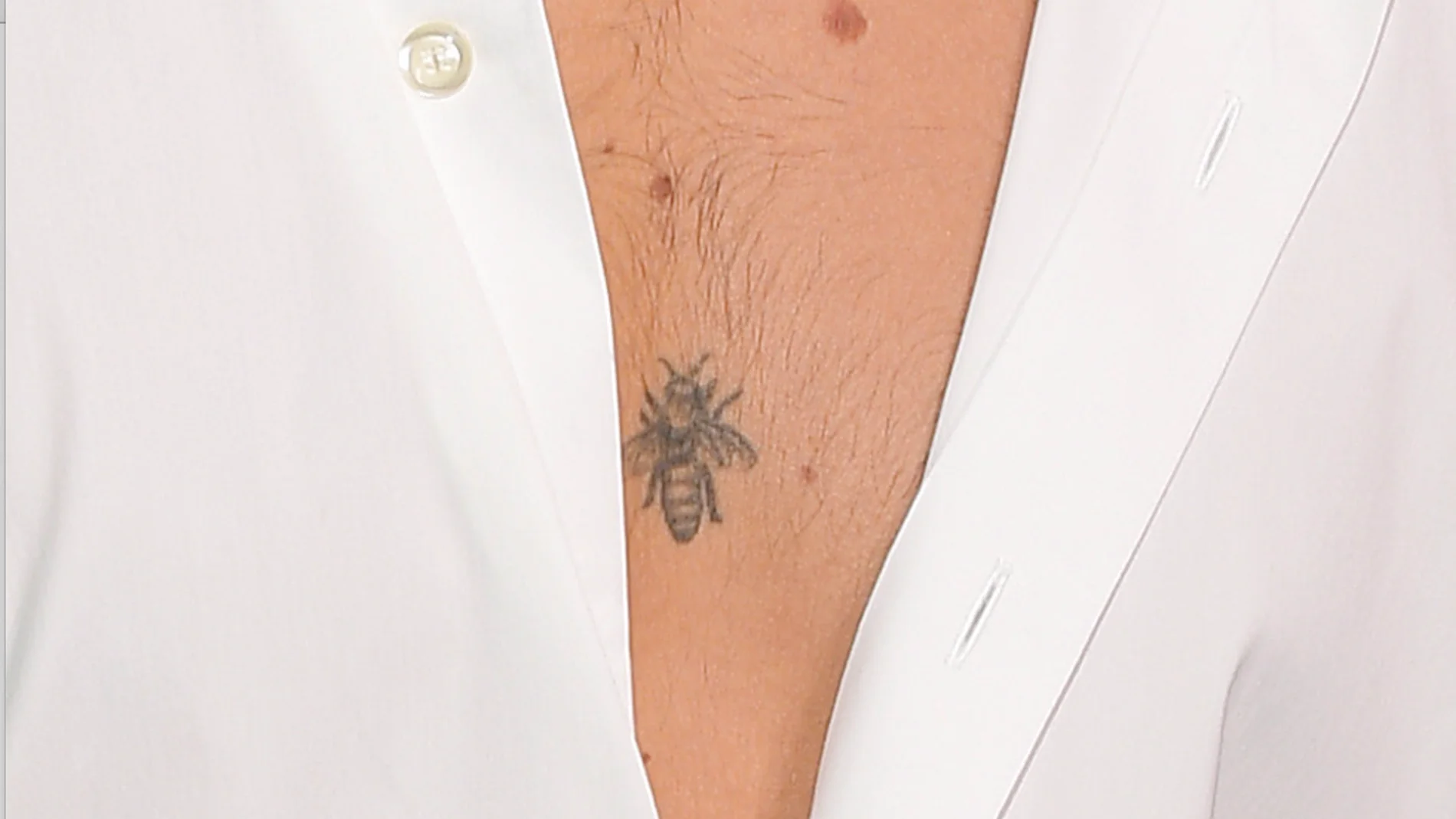 ¿Qué famoso cantante tiene tatuada una abeja en el pecho?