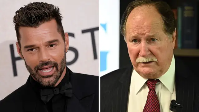 Ricky Martin y su abogado Joaquín Monserrate Matienzo