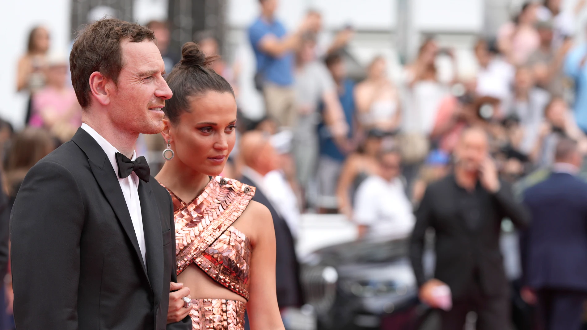 Alicia Vikander y Michael Fassbender, en el festival de Cannes 2022