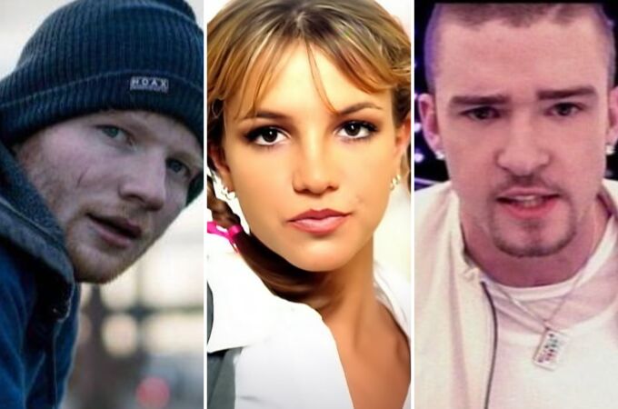 Ed Sheeran, Britney Spears y Justin Timberlake.