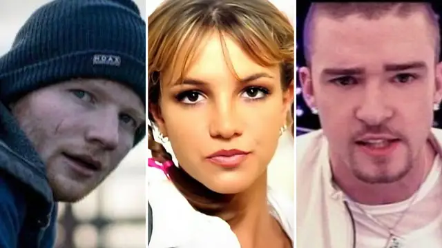 Ed Sheeran, Britney Spears y Justin Timberlake.