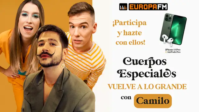 Llévate un un iPhone 13 Pro y unos auriculares AirPods Pro en el nuevo concurso de Camilo y 'Cuerpos especiales'