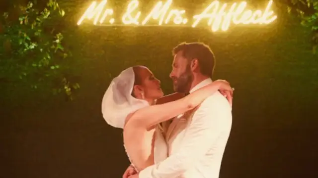 Ben Affleck y Jennifer Lopez, en su segunda boda.