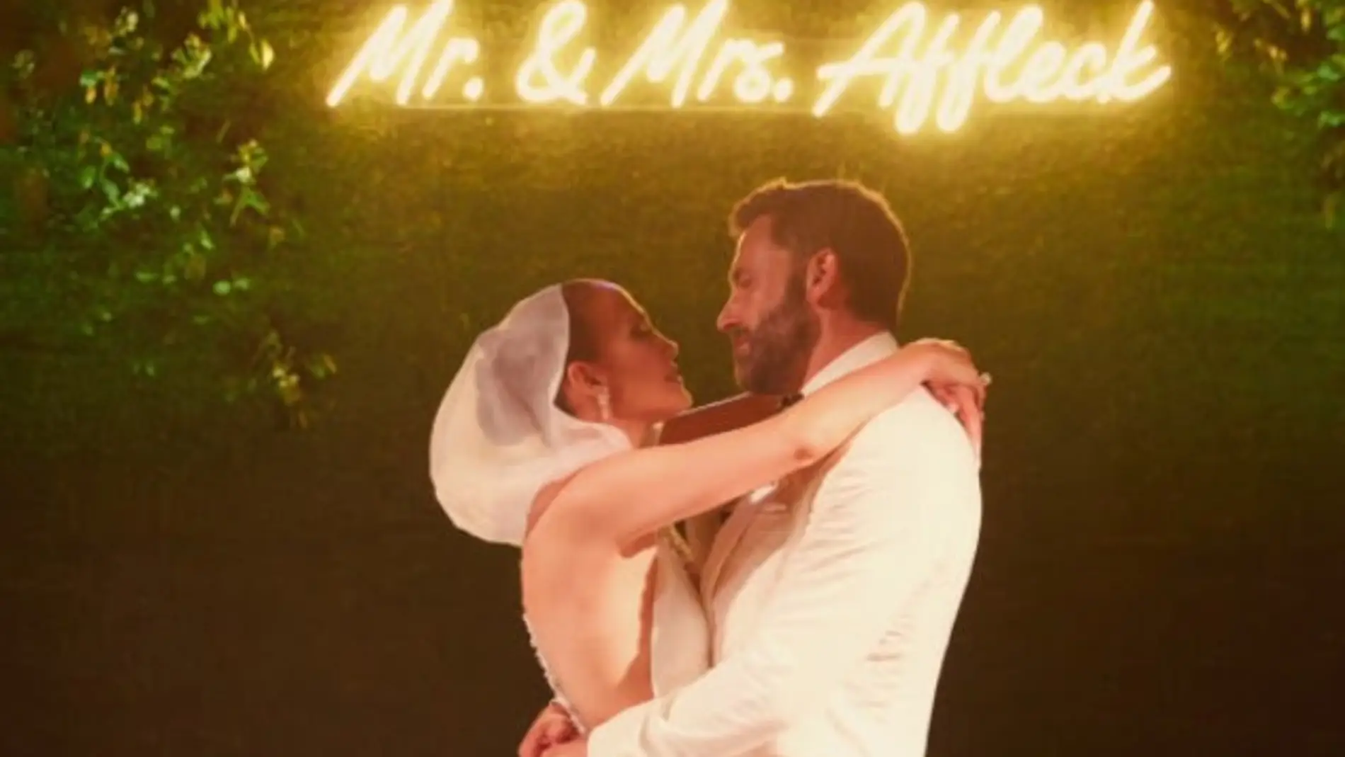 Ben Affleck y Jennifer Lopez, en su segunda boda.