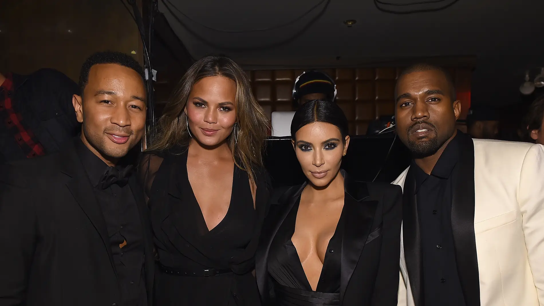 John Legend, Chrissy Teigen, Kim Kardashian y Kanye West