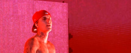 Justin Bieber, durante su concierto en el Coachella 2022.