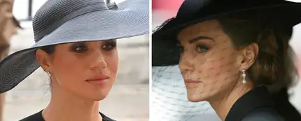 Meghan Markle y Kate Middleton en el funeral de Isabel II Meghan Markle y Kate Middleton en el funeral de Isabel II