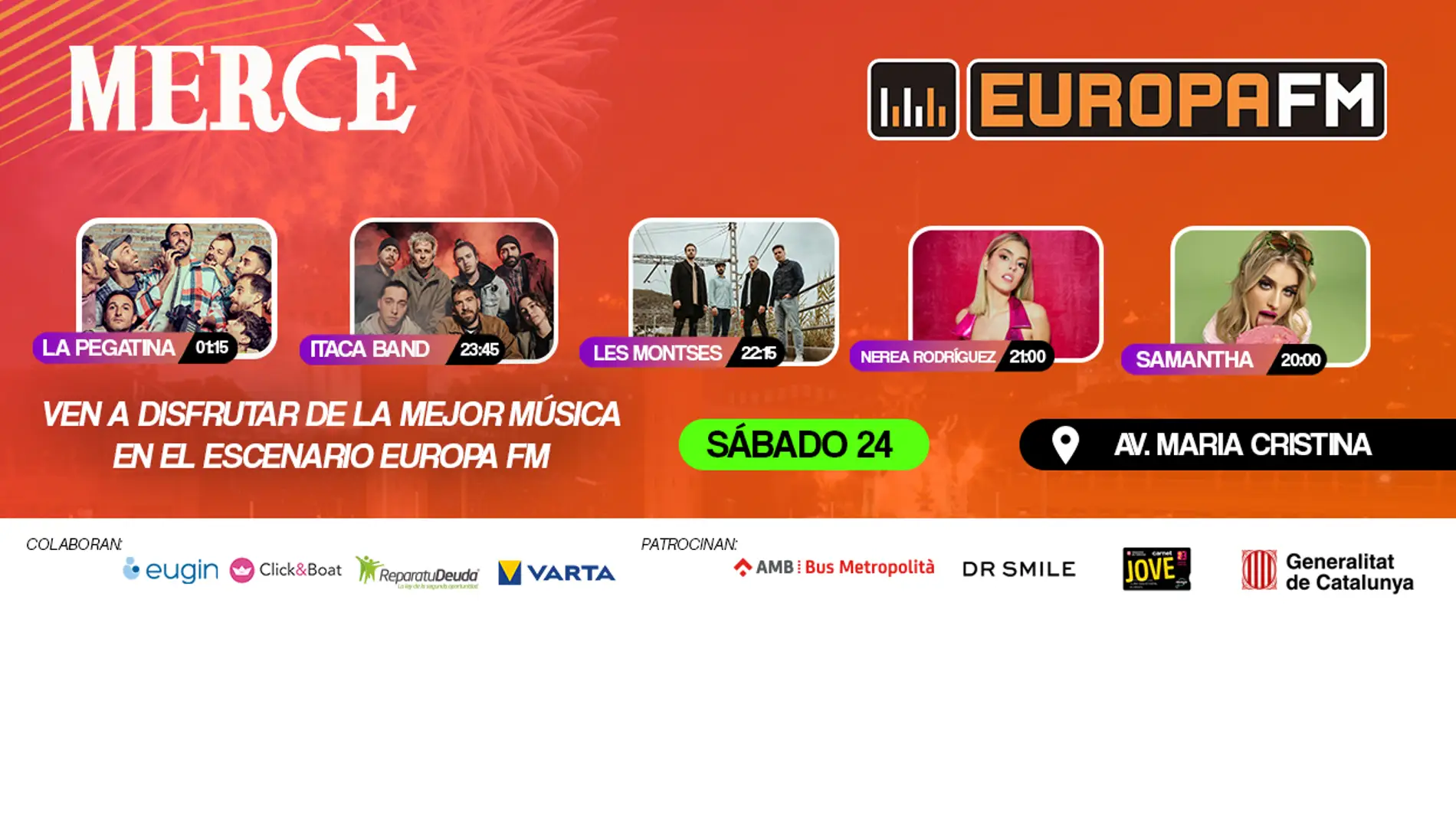 Disfruta de las fiestas de La Mercè de la mano de Europa FM Disfruta de las fiestas de La Mercè de la mano de Europa FM