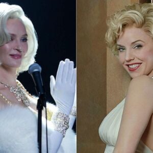 Uma Thurman y Kelli Garner, en el papel de Marilyn Monroe.