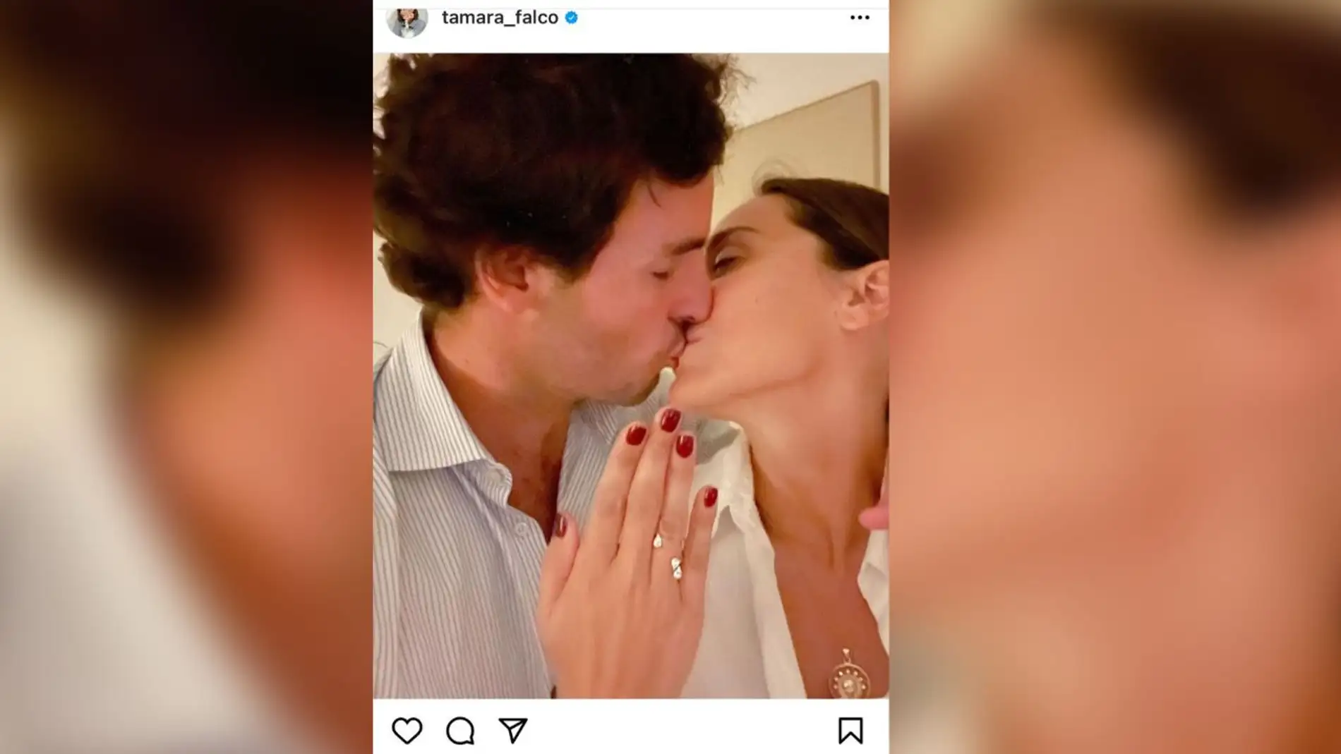 Tamara Falcó anunciando su compromiso con Iñigo Onieva