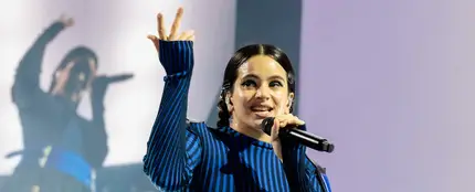Rosalía durante un concierto Rosalía durante un concierto