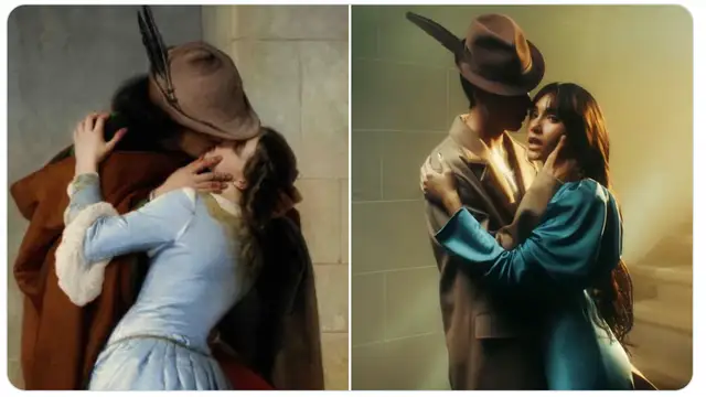 El cuadro 'El beso' de Francesco Hayez y el videoclip de 'Otra vez' de Aitana