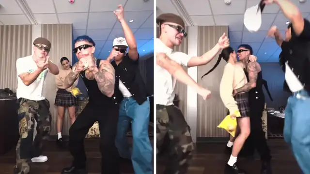 Rosalía se cuela en el trend de 'Punto 40' de Rauw Alejandro con los bailarines de ella