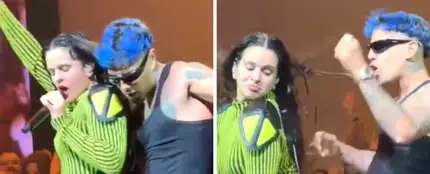 Rauw Alejandro se sube al escenario a bailar 'Despechá' junto a Rosalía Rauw Alejandro se sube al escenario a bailar 'Despechá' junto a Rosalía