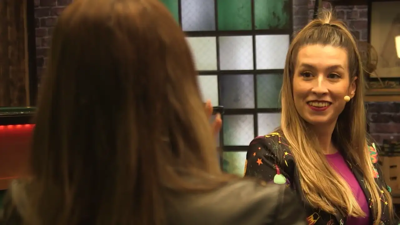 Eva Soriano, durante su entrevista con Chenoa en TMES Eva Soriano, durante su entrevista con Chenoa en TMES