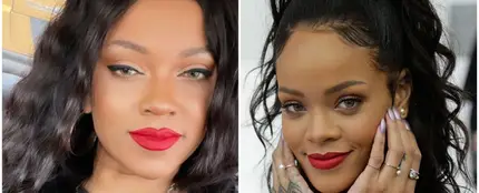 Priscila Beatrice (izquierda) y Rihanna (derecha) Priscila Beatrice (izquierda) y Rihanna (derecha)
