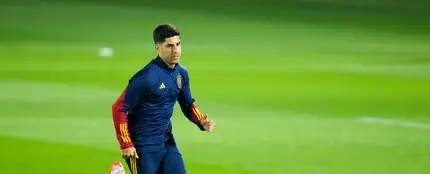 Marco Asensio, durante el entrenamiento de la Selección Española Marco Asensio, durante el entrenamiento de la Selección Española